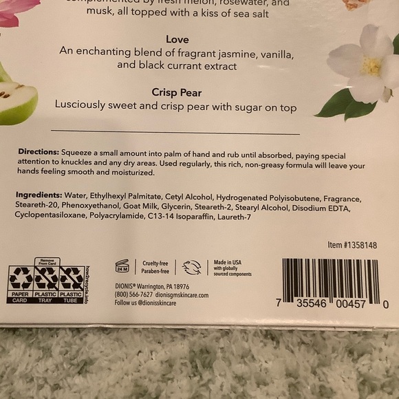 Dionis Scented Goat Milk Hand Cream Collection Set NWT 5x1oz. - Picture 11 of 16